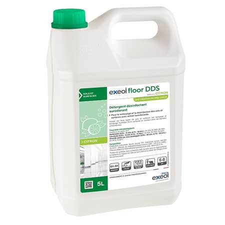 Image de EXEOL FLOOR DDS PARFUM CITRON - BIDON DE 5 L