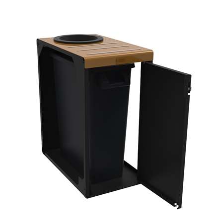 Image de MEUBLE DE TRI SELECTIF 65L RESTAURATION COLLECTIVE+SERRURE