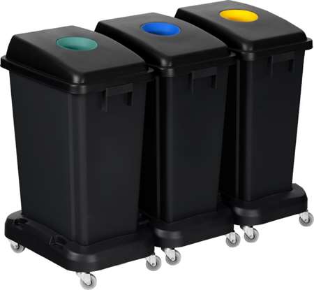 Image de LOT DE 3 COLLECTEURS DE TRI SELECTIF 60L