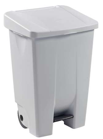 Image de POUBELLE MOBILITY A PEDALE PLASTIQUE 80L BLANC