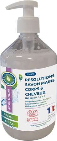 Image de RESOLUTIONS MAINS CORPS & CHEVEUX 500ML ECOCERT COSMOS