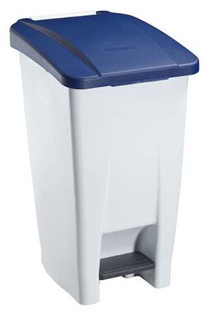 Image de POUBELLE MOBILE A PEDALE MOBILY 60L BLEU / BLANC
