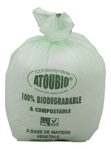 Image de SAC TYPE 40L LC VERT BIODEGRADABLE COMPOSTABLE 20µ C.250