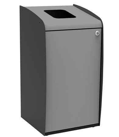 Image de BORNE DE TRI SELECTIF OUVERTURE FRONTALE GRIS