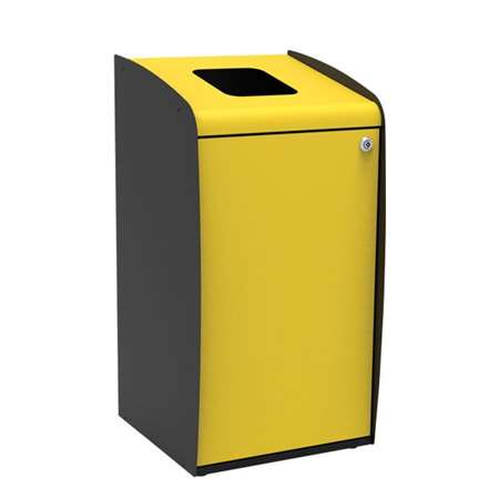 Image de BORNE DE TRI SELECTIF OUVERTURE FRONTALE JAUNE