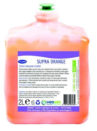 Image de SUPRA CREME NETTOYANTE ATELIER ORANGE COLIS DE 6 X 2L