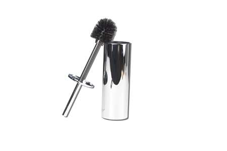 Image de BALAI WC A POSER LAITON CHROMÉ BROSSE NOIRE