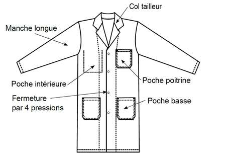 Image de BLOUSE BLANCHE JULIEN 100% COTON MANCHE LONGUE T1 (L)