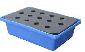 Image de BAC RETENTION PEHD TRAITE UV SANS CAILLEBOTIS 35L/50KG