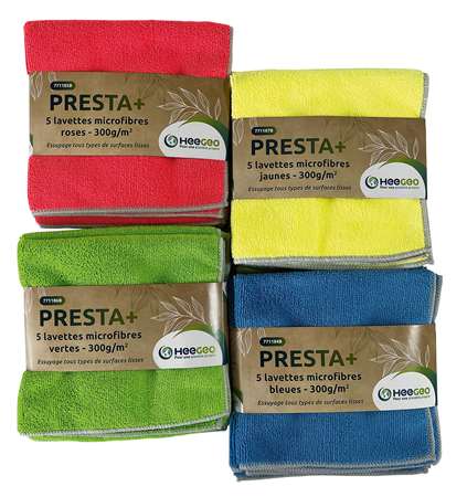 Image de LAVETTE PRESTA+ MICROFIBRES BLEUE SACHET DE 5