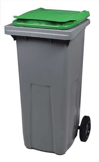 Image de CONTENEUR 2 ROUES GRIS/VERT 240L