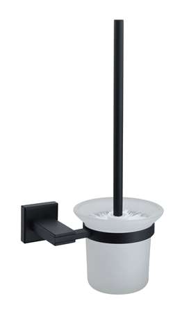 Image de PORTE BALAYETTE WC MURAL ARGO INOX NOIR MAT