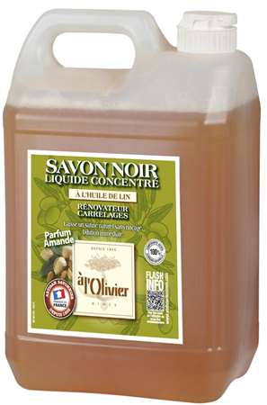 Image de SAVON NOIR A L'HUILE DE LIN AMANDE 5L