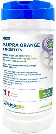 Image de LINGETTES SUPRA ORANGE SALISSURES FORTES MAINS COLIS 6X80