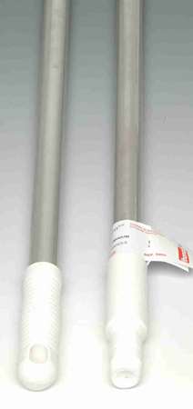 Image de MANCHE ALU ANODISE 140 CM ALIMENTAIRE BOUT BLANC