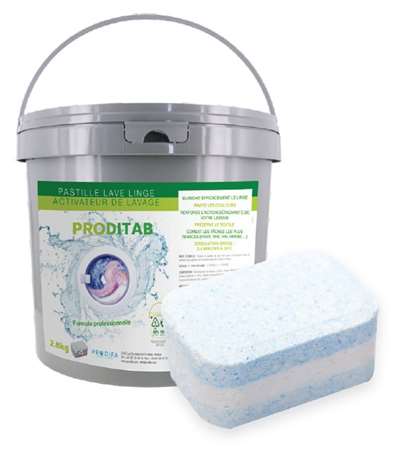 Image de PASTILLE LINGE ECOLABEL 22G S/FILM HYDROSOLUBLE SEAU DE 150