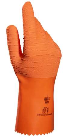 Image de GANT LATEX NATUREL HARPON 321 ORANGE T9 LA PAIRE