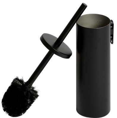 Image de PORTE BALAYETTE WC MURAL NOIR MAT