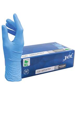 Image de GANT NITRILE BLEU NON POUDRE TAILLE 10/XL BOITE 100