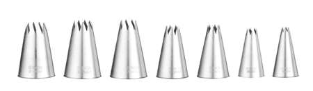 Image de DOUILLES 7PCS INOX ÉTOILE 6,8,10,12,14,16,18MM