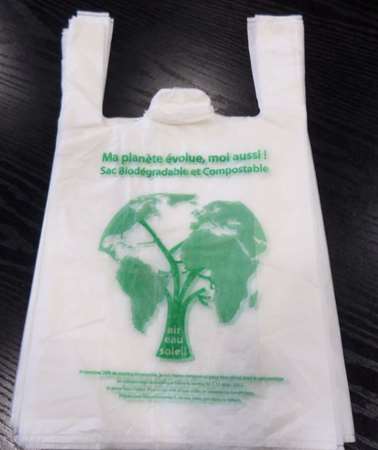 Image de SAC BRETELLES 26/6+6/45 15µ 100% BIODEGRADABLE COLIS DE 1000