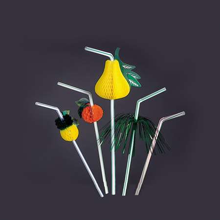 Image de CHALUMEAU FLEXIBLE FRUIT 24 MM BTE 100