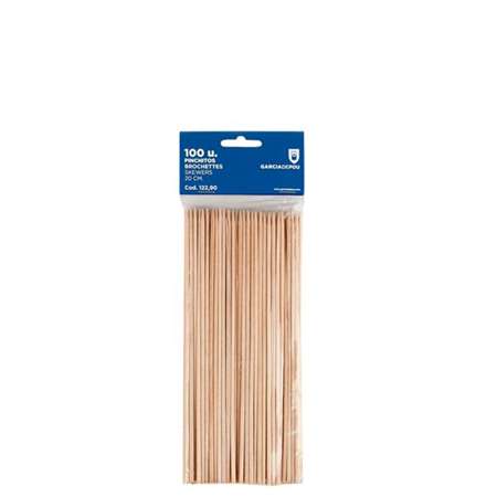 Image de BROCHETTE BOIS 20 CMS PAQ.100