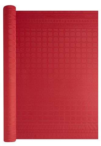 Image de NAPPE DAMASSEE ROUGE 1,20X25M COLIS DE 6