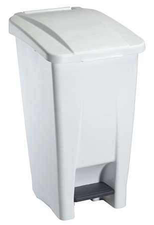 Image de POUBELLE MOBILE A PEDALE 60L BLANC COUVERCLE BLANC MOBILY